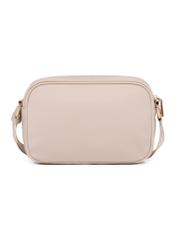 Light pink nylon women's messenger bag TOREN-0309-5A(W26), product view from the back on a white background.