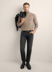Men's wool turtleneck in camel color SWEMT-0198-1D(Z26)