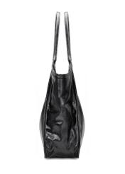 Black women's shopper handbag TOREC-1122-9F(W26), side product view on white background.