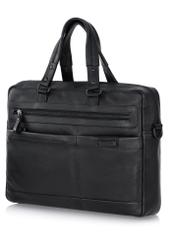 Black leather briefcase for men TORMS-0415-99(W24)-03