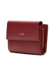 Burgundy women's wallet POREC-0426-49(Z25), diagonal product view on white background.