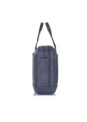 Capacious navy blue leather men's bag TORMS-0015A-69(W24)-03