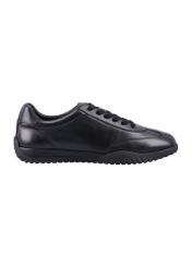 Black leather men's sports shoes BUTYM-0560-99(Z26), side view of the product on a white background.