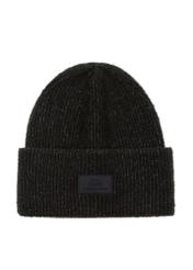 Classic black men's winter cap CZAMT-0070-99(Z24)-02