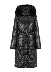 Women's black quilted jacket KURDT-0481-99(Z23)-05