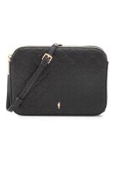 Black women's messenger bag with monogram TOREC-0205F-98(Z25), front product view on white background.