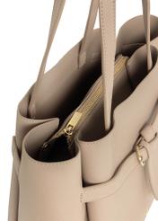 Beige women's shopper bag TOREC-1011-81(W25)-07