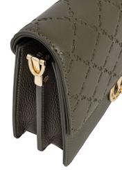 Khaki women's handbag with monogram TOREC-0536B-55(W25)-06