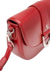 Red classic women's handbag TOREC-0879B-41(Z25), close-up of product detail, view on white background.