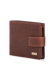 Men's leather wallet in cognac color PORMS-0691-1H(W26), diagonal product view on white background.