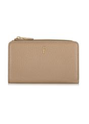 Women's beige leather wallet PORES-0904-80(W24)-01