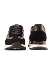 Black men's sports shoes BUTYM-0510-99(Z25) - front and back view of the product on a white background.