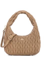 Beige women's shoulder bag TOREC-1101-24(Z25), front product view on white background.