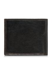 Brown unbuttoned leather men's wallet PORMS-0555-89(W24)-02