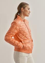 Women's quilted jacket with welt KURDT-0419-34(W23)-03