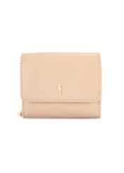 Beige leather women's wallet PORES-0802R-81(Z25), product view from the front on a white background.