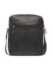 Men's dark brown leather bag TORMS-0502-1I(W26) - product view from the back, on a white background.