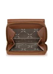 Women's small brown leather wallet PORES-0849-79(W23)-05