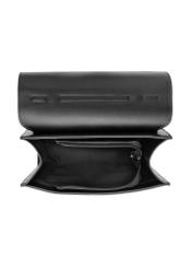 Black elegant women's backpack TOREC-1281-99(Z26) - product view from above, on a white background.