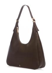 Brown women's shopper handbag TOREC-1238-1I(W26), diagonal product view on a white background.