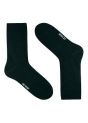 Green men's cotton socks SKAMT-0207-8C(Z26), product view from the front on a white background.