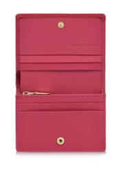 Pink leather women's wallet with RFID protection PORES-0807RFID-34(W24)-04