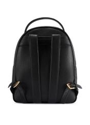 Black medium croco women's backpack TOREC-0920-9G(W26), product view from the back on a white background.