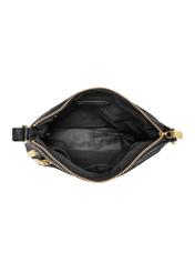 Black women's bag with zippers TOREC-0847A-99(Z24)