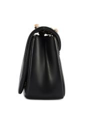 Black women's messenger bag TOREC-1107-99(Z25), product view from the side on a white background.