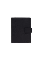 Black men's leather wallet PORMS-0720-99(Z26), front product view on white background.