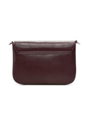 Burgundy women's shoulder bag TOREC-1262-4D(Z26), product view from the back on a white background.