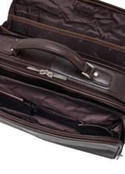 Dark brown leather business travel bag TB-214A-90(KS)-05