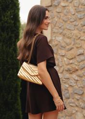 Brown short women's jumpsuit KOBDT-0008-89(W25)