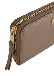 Women's beige leather wallet PORES-0812A-82(W24)-06