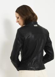 Women's black jacket with zipper KURDS-0345-5427(W23)-04