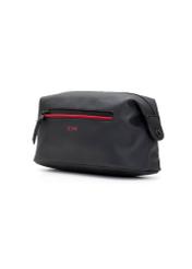 Black men's cosmetic bag TORMN-0397-9J(W26), diagonal product view on white background.