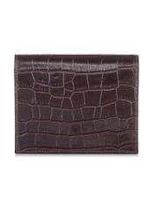 Women's small brown croco wallet PORES-0846-89(W23)-03