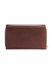 Medium brown women's wallet PORES-0965-89(Z25), product view from the back on a white background.