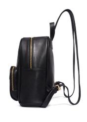 Black women's backpack TOREC-1263-9F(Z26), product view from the side on a white background.