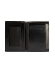 Black leather men's wallet PORMS-0658-99(Z25), product view from the inside on a white background.-02