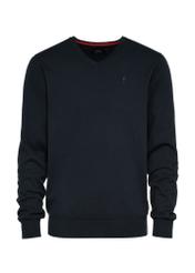 Navy blue men's sweater with a logo SWEMT-0159-69(Z24)-04