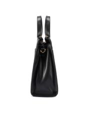Black women's imitation leather bag TOREC-1143-99(W26), side product view on white background.
