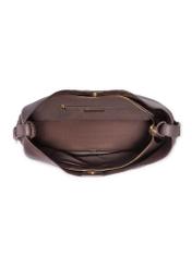 Brown shoulder shopper bag TOREC-1366-1I(Z26), product view inside on white background.