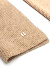 Beige viscose hat and scarf set ZESTD-0012-81(Z25) - close-up detail on white background.