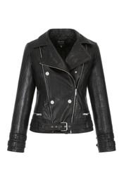 Women's double-breasted leather jacket KURDS-0382-1192(Z22)-08