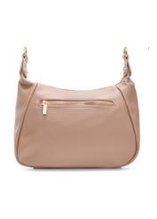 Camel-colored shopper shoulder bag TOREC-0885B-81(Z25), product view from the back on a white background.