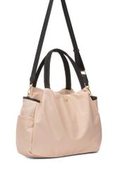 Powder pink bag for mother TOREN-0308-5A(W26) - diagonal view of the product on a white background.