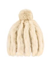 Cream fur hat for women CZADF-0034-16(Z25)