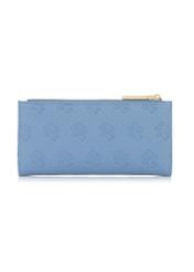 Blue ladies wallet with embossing POREC-0323-61(W23)-04