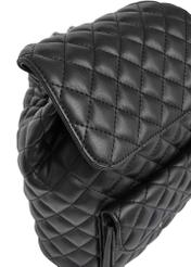 Black quilted women's backpack TOREC-0992-99(Z24)-06